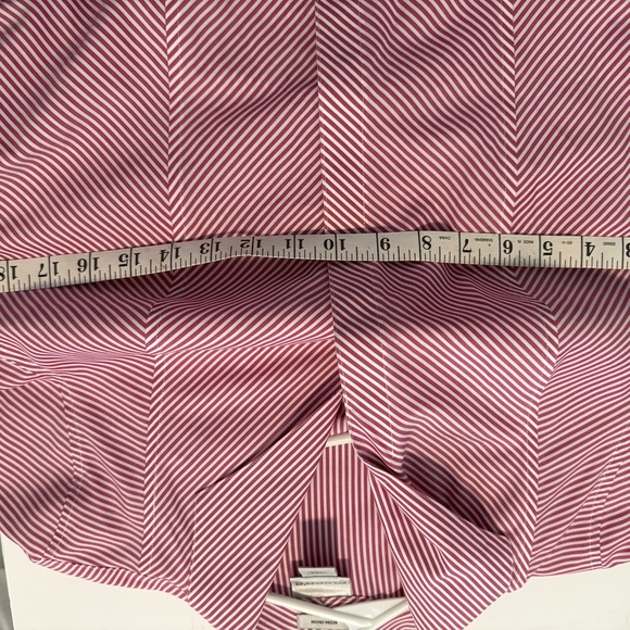 Chico's Red and White Striped Button Down Shirt - Picture 5 of 5
